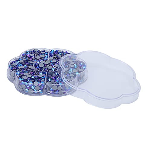 Resefinem -Strasssteine ​​reine helle, klare dekorative Glassteine ​​ideal für DIY -Handwerkskleidung und Nagelkunst (JM201 Blue AB) von Respicefinem