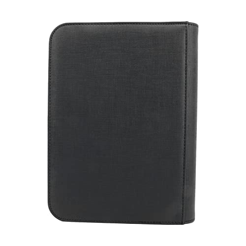 Resefinem Trading Card Binder 4 Taschen Halten bis zu 160 Karten aus haltbarem PU -Leder und transparenten PP -Ärmeln ideal für PKM -Spielfußball und Baseballauto (Schwarz) von Respicefinem