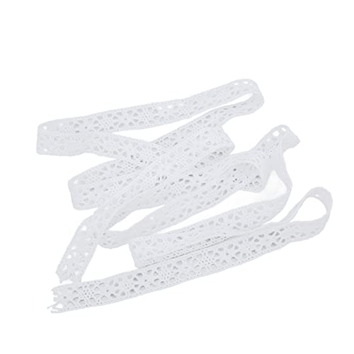 Resefinem White Lace Ribbon Baumwollfaden 20 Meter Dekoratives Accessoires ideal für DIY Clothing Sammelalbum Dekoration mit klarem Muster weicher Berührung und haltbare von Respicefinem