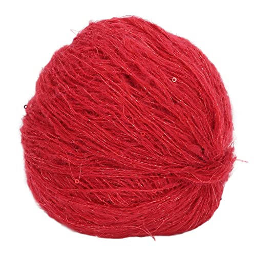 Resefinem Wollfaden weich bequeme Anti -Pilling -Anti -Schrumpfung DIY -Nähtänen Handwaschable Gold Pailletten Häkel Mohair Garn ideal zum Herstellen von Pullovernschals und mehr von Respicefinem