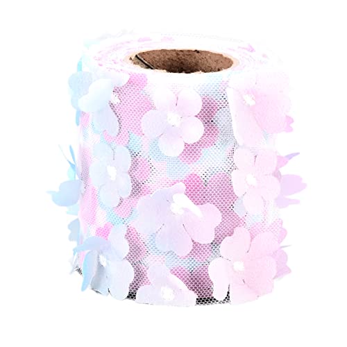 Resefinem exquisit helle schöne Blumen Tüll Rollen 8cm 10yd flexibel für DIY -Projekte mehrere Farben für Hochzeit Ballettrock Machen Sie Puppenherstellung Stickerei Hut machen (Gradientenviolett) von Respicefinem
