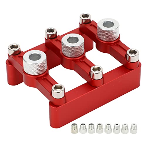 Resefinem selbst zentriert Doweling Jig 90 Grad Holzbearbeitung gerade Loch -Positionierer Lokator -Werkzeug mit drei Dübelköpfen aus Aluminiumlegierung für Möbelgebäudestrukturen von Respicefinem