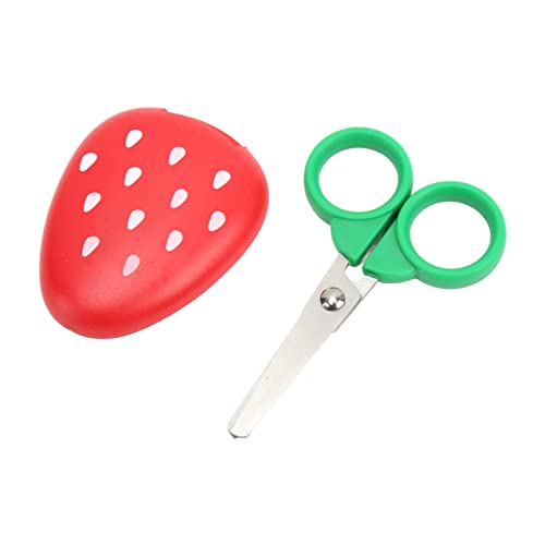 Respice Finem Papierschere, Cartoon-Erdbeere, Sicherheitsschere, tragbar, niedlich, mit Magnet, für Schüler und Kinder, ideal als Dekoration für Zuhause Respice Finem Papierschere, Cartoon-Erdbeere, Sicherheitsschere, tragbar, niedlich, mit Magnet, für Schüler und Kinder, ideal als Dekoration für Zuhause von Respicefinem