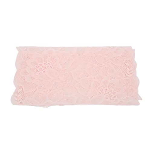 RespiceFinem 10 Yards 23 cm Breite dekorative elegante Spitzenband für Geschenkverpackung Brautkleidung Stickerei Dekoration Hautfarbe (Rosa) von Respicefinem