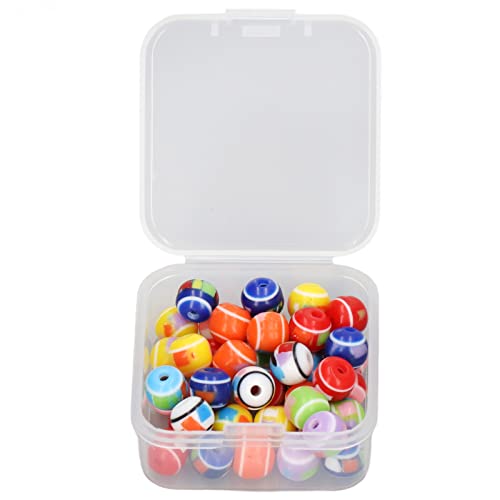 RespiceFinem 100pcs Langlebige Harzabstandshalter Perlen Verschiedene Farben Großes Loch, das weit verbreitet für Armband Halskette Ohrringe Kleiddekorationen Schlüsselketten von Respicefinem