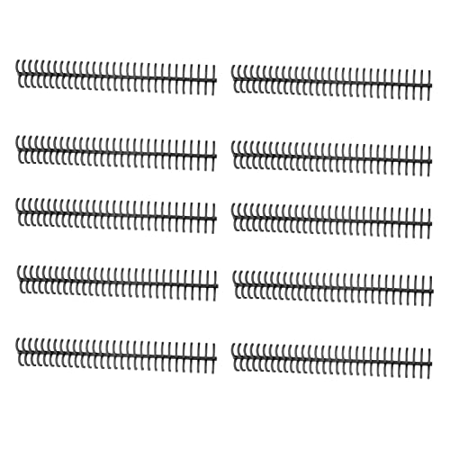 RespiceFinem 10pcs Spiralbindungsspule Set mit 130 Blechkapazität 30 Löcher 16 mm Durchmesser Blau ideal für die Büroklassenzimmerbibliothek (Black) von Respicefinem