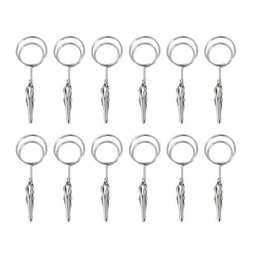 RespiceFinem 12 Pack 2,8 Zoll Doppelköpfe Metall Memo -Clips Legierung Stahlfoto Notizkarte Halter für hängende Display -Home Office Hochzeit Party Dekor Dekor (Runden) von Respicefinem