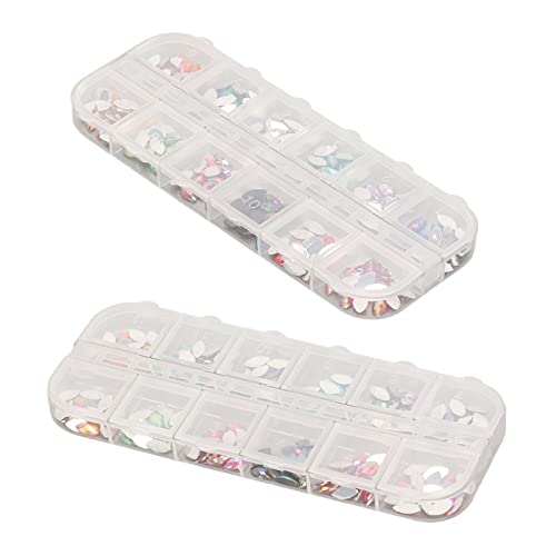 RespiceFinem 2 Boxen Nagel Strasssteine flach Rücken verschiedene leuchtende Farben funkeln weit verbreitet für Nagelkunst Maniküre DIY Make -up RespiceFinem 2 Boxen Nagel Strasssteine flach Rücken verschiedene leuchtende Farben funkeln weit verbreitet für Nagelkunst Maniküre DIY Make -up von Respicefinem