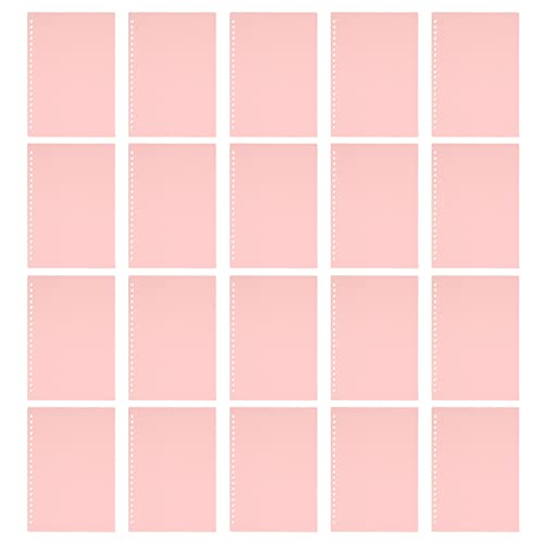 RespiceFinem 20 Blätter Lose Blattbindung Abdeckungen aus flexibles pp -Kunststoff ideal für Präsentationen mit 20 Löchern hellgrün (Pink) von Respicefinem