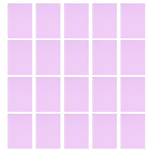 RespiceFinem 20 Blätter Lose Blattbindung Abdeckungen aus flexibles pp -Kunststoff ideal für Präsentationen mit 20 Löchern hellgrün (Taro Purple) von Respicefinem