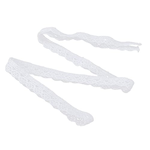 RespiceFinem 20 Yards Spitzenbänder Baumwollfaden Dekorative Accessoires für DIY -Handwerkskleidung Dekorationen Geschenkboxen Blumendesigns in Weiß (Weiß) von Respicefinem