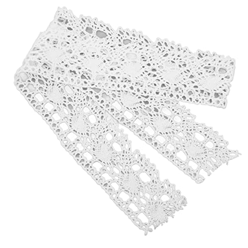 RespiceFinem 4 cm Breite 10 Yards exquisite Baumwollnetz Spitzenbänder mit Vorhangkleidung Tischdecke und dekoration in Weiß (Weiß) von Respicefinem