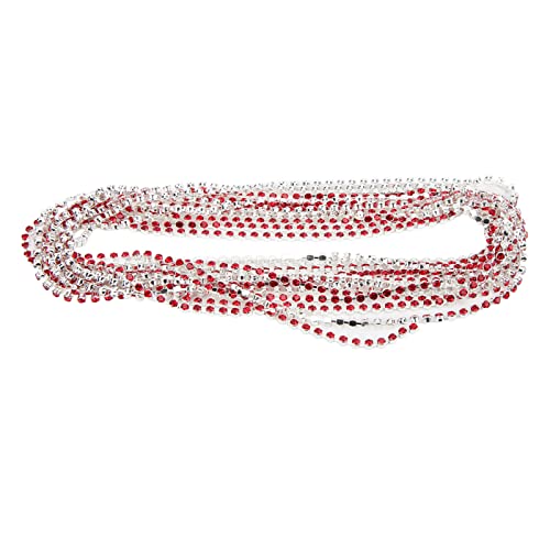 RespiceFinem 5 Meter rund Strassklauenkette Starke Praktikabilität glänzend farbenfrohes Ideal für DIY -Kleidungsdekoration Dunkelgrün (Big Red Silver Bottom) von Respicefinem