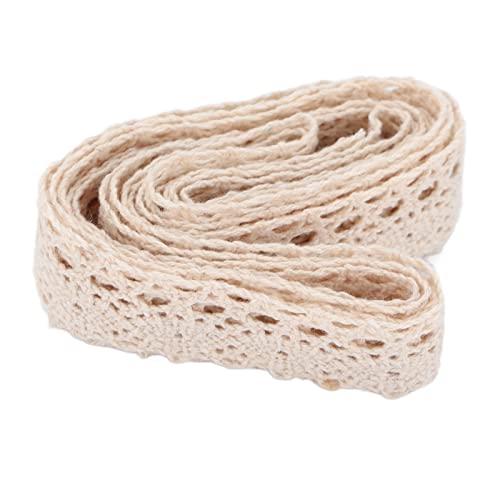 RespiceFinem 5 cm Breite 20 Yards exquisites Baumwollspitzenband für Vorhangkleidung Tischdecke Geschenkdekoration in weißer Farbe (Elfenbein) von Respicefinem