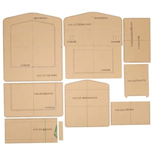 RespiceFinem 9pcs Umhängetaschen Vorlage präzise schneiden acryltransparente Handtasche Ledermuster Vorlage für DIY von Respicefinem