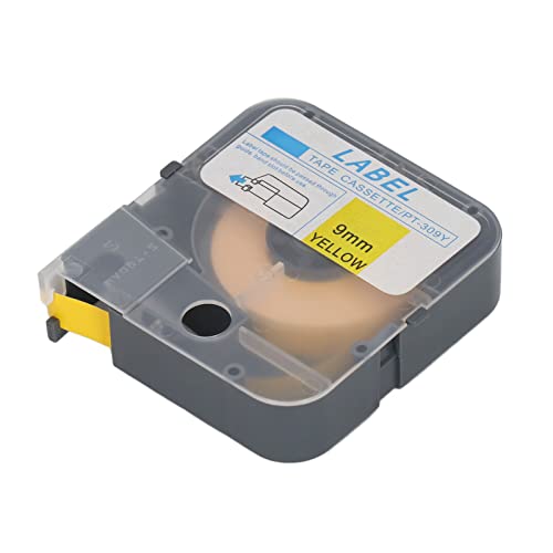 RespiceFinem Clear Printing 9mm Breite Verschleiß gelb Etikett Maker -Klebeband für Häuser für Häuser -Büroersatz für Linienmaschine LM 380E LM 390A LM 370A LM 380A LM 380EZ von Respicefinem