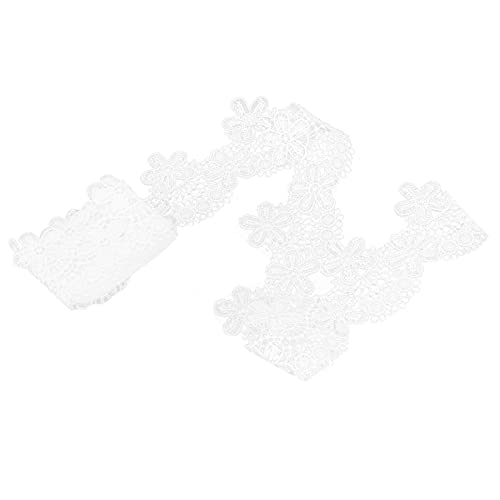 RespiceFinem FiveLeaf Flower Blume Pailled Lace Ribbon 5 cm zum Dekorieren von Kleidung Schuhe Hüte Taschen und Partyumgebung Hauptkörper aus Nylon mit gutem Stretch und glänzende von Respicefinem
