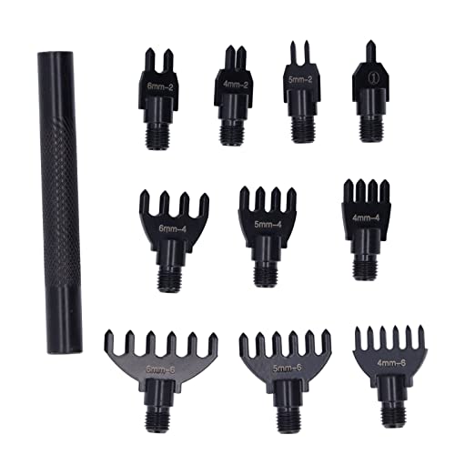 RespiceFinem Leder Hole Punch 10 Punch Tipps hoher Kohlenstoffstahl -Verschleiß widerstandshaltiger Gürtelloch Puncher ideal für Leder- und DIY -Projekte von Respicefinem