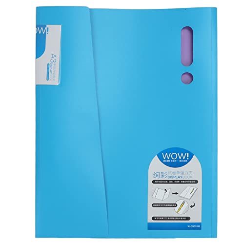 RespiceFinem Ordner Tragbarer Schülerausrufexposition Elastic Datei Ordner A3A4 Testpapierspeicherbeutel (W-C0013 Blau) von Respicefinem