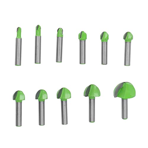 Respicefinem 11Pcs Round Nose Router Bit Kit Made Of Cemented Carbide With 8 Mm Shank Ideal For Making Doors Cabinets Shelves In Woodworking Projects Respicefinem 11Pcs Round Nose Router Bit Kit Made Of Cemented Carbide With 8 Mm Shank Ideal For Making Doors Cabinets Shelves In Woodworking Projects von Respicefinem