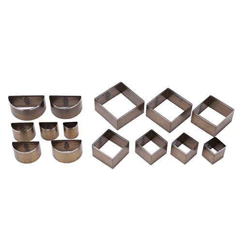 Respicefinem 14-teiliges Leder-Schneidewerkzeug, 2 Formen, exquisite Lederstanzformen aus Karbonstahl, handgefertigtes Leder-Stanzwerkzeug von Respicefinem