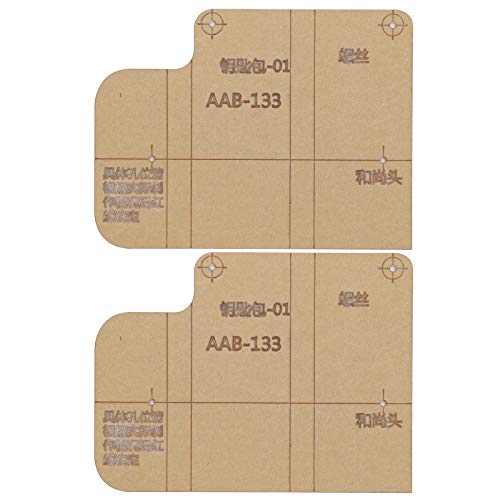 Respicefinem 2-teilige Acryl-Vorlage für handgefertigte Schlüsseletuis, Ledermuster, Formen, Bastelwerkzeuge, Zubehör. Acrylmaterial, langlebig und transparent für präzises von Respicefinem