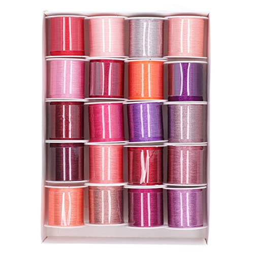 Respicefinem 20 Stück Stickerei Thread 3 Aktien Rose Farbe Serie jeweils 110yd DIY Produktion Nähgarn Polyester Gewinde zum Stricken Polyester Material Bunte Glitter-Effekt Respicefinem 20 Stück Stickerei Thread 3 Aktien Rose Farbe Serie jeweils 110yd DIY Produktion Nähgarn Polyester Gewinde zum Stricken Polyester Material Bunte Glitter-Effekt von Respicefinem