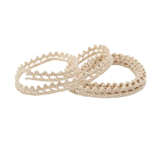Respicefinem 20 Yards Baumwollfaden-Spitzenband, Beige, dekoratives Zubehör, ideal für selbstgemachte Kleidung und Geschenkdekoration, bietet vielfältige Verwendungsmöglichkeiten, von Respicefinem