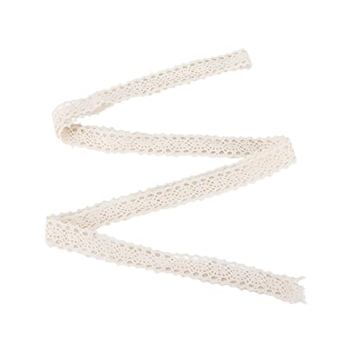 Respicefinem 20 Yards Baumwollfaden-Spitzenband, dekoratives Zubehör für Kleidung, Tischdeckendekorationen, Beige, Retro, exquisit, weiche Haptik, klares Muster, langlebig, (Beige) von Respicefinem