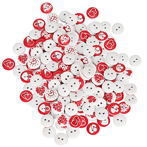 Respicefinem 200 Stück 15 mm große, mit Liebe bedruckte, dekorative Holzknöpfe mit 2 Löchern, ideal für DIY-Scrapbooking, Basteln, Nähen und Kleidungszubehör Respicefinem 200 Stück 15 mm große, mit Liebe bedruckte, dekorative Holzknöpfe mit 2 Löchern, ideal für DIY-Scrapbooking, Basteln, Nähen und Kleidungszubehör von Respicefinem