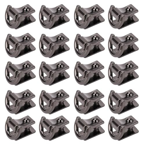 Respicefinem 20Pcs D Ring Rivets Zinc Alloy Iron Studs 15x8 5mm for Handbag Backpack Leather Jacket Pet Collar Repair DIY Accessories Gold Tone (Black) von Respicefinem