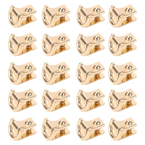 Respicefinem 20Pcs D Ring Rivets Zinc Alloy Iron Studs 15x8 5mm for Handbag Backpack Leather Jacket Pet Collar Repair DIY Accessories Gold Tone (Gold) von Respicefinem