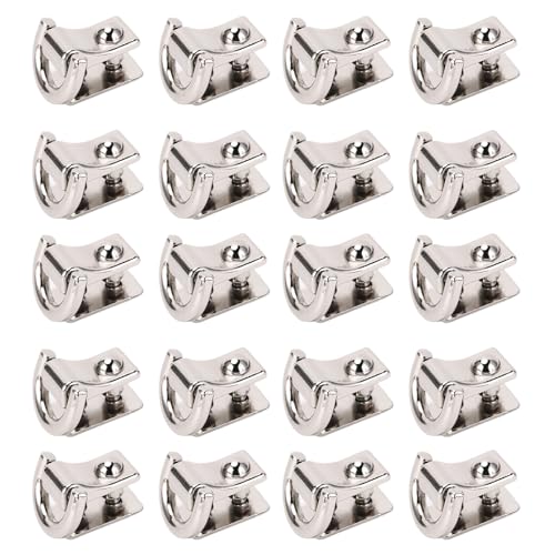 Respicefinem 20Pcs D Ring Rivets Zinc Alloy Iron Studs 15x8 5mm for Handbag Backpack Leather Jacket Pet Collar Repair DIY Accessories Gold Tone (Silver) von Respicefinem