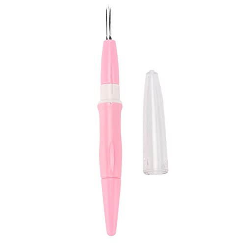 Respicefinem 3-Nadel-Filzstift mit angenehmer Haptik, ideal für den Hausgebrauch, Heimwerkerbedarf, rosa, tragbar und passende Größe, passt in die Hand, geeignet für Wolle oder (Rosa) von Respicefinem