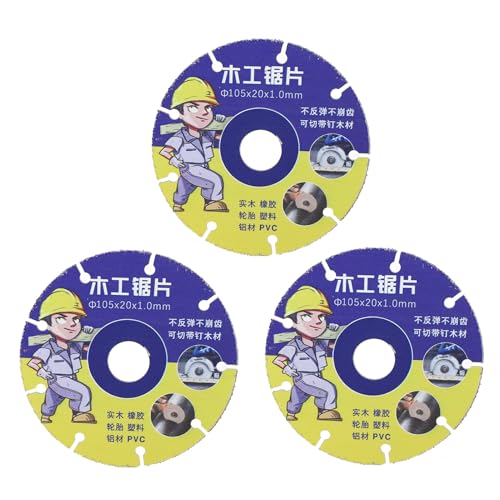 Respicefinem 3Pcs Circular Saw Blade Incisive Clean Cutting Durable Multi Purpose Cutting Wheel Ideal For Cutting Wood Boards Tires PVC High Manganese Steel Body With Cemented Respicefinem 3Pcs Circular Saw Blade Incisive Clean Cutting Durable Multi Purpose Cutting Wheel Ideal For Cutting Wood Boards Tires PVC High Manganese Steel Body With Cemented von Respicefinem