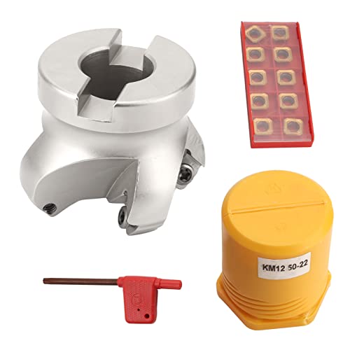 Respicefinem 4 Flute Face Mill Cutter Head with 10 Inserts Robust Oxidation for Metal Processing Respicefinem 4 Flute Face Mill Cutter Head with 10 Inserts Robust Oxidation for Metal Processing von Respicefinem