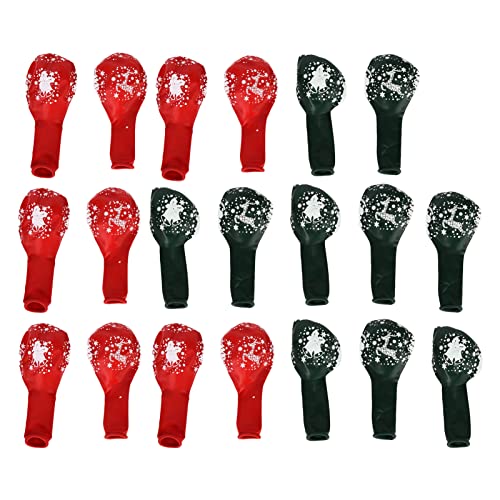 Respicefinem 40 Weihnachtsballons aus Latex, leicht aufzublasen, mit dickem Material und buntem rot-grünem Design, ideal für Partydekorationen wie Weihnachtsfeiern, von Respicefinem