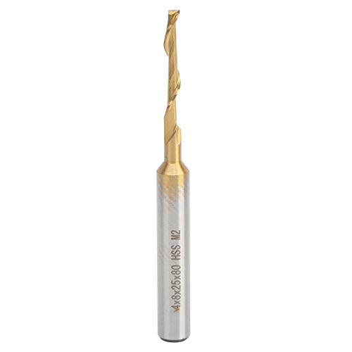 Respicefinem 4x8x25x80mm Single Flute Milling Cutter Made Of High Speed Steel M2 For Engraving Drilling And Cutting Ideal For Pure Aluminum Plate Cutting Aluminum Alloy Door And von Respicefinem