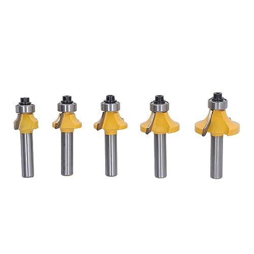 Respicefinem 5 Stück Rundfräser, 8 mm Schaft, Hartmetall-Eckenrundfräser für die Holzbearbeitung, Fräser, ideal für alle Arten von Verbundwerkstoffen, Sperrholz, Hartholz, MDF und Respicefinem 5 Stück Rundfräser, 8 mm Schaft, Hartmetall-Eckenrundfräser für die Holzbearbeitung, Fräser, ideal für alle Arten von Verbundwerkstoffen, Sperrholz, Hartholz, MDF und von Respicefinem