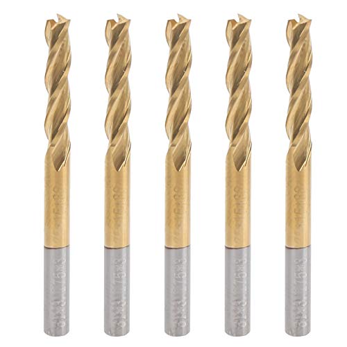 Respicefinem 5-teiliges 3-schneidiges Flachschaftfräswerkzeug, Ti-beschichtet, Schneidwerkzeuge, ideal für Hartholz, Sperrholz, Acryl, Kunststoff, Faserharz, Leiterplatten, mit 3 Respicefinem 5-teiliges 3-schneidiges Flachschaftfräswerkzeug, Ti-beschichtet, Schneidwerkzeuge, ideal für Hartholz, Sperrholz, Acryl, Kunststoff, Faserharz, Leiterplatten, mit 3 von Respicefinem