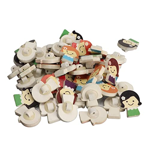 Respicefinem 50 Stück hochwertige Holzknöpfe mit Cartoon-Mädchen-Design, langlebig und farbenfroh, ideal zum Nähen und für Heimwerkerprojekte Respicefinem 50 Stück hochwertige Holzknöpfe mit Cartoon-Mädchen-Design, langlebig und farbenfroh, ideal zum Nähen und für Heimwerkerprojekte von Respicefinem