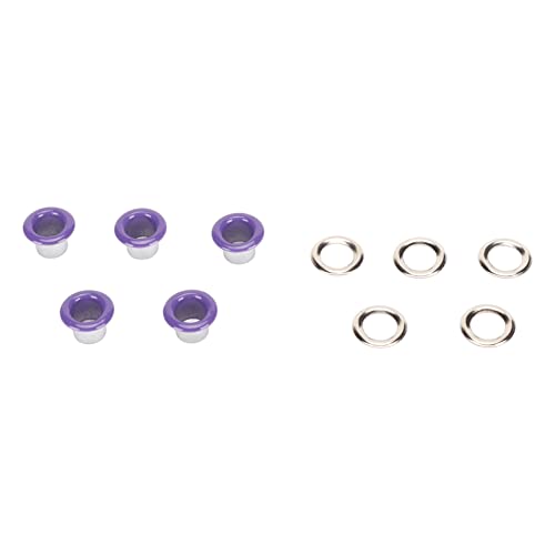 Respicefinem 500 Sets 6mm Rund Robustes Kupfer-Grommet-Kit mit lebendiger Farbe für Leder kleidung Stoff Rosa Breite Anwendung Eyelet Kit (Lila) von Respicefinem