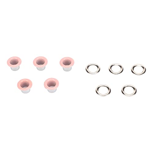 Respicefinem 500 Sets 6mm Rund Robustes Kupfer-Grommet-Kit mit lebendiger Farbe für Leder kleidung Stoff Rosa Breite Anwendung Eyelet Kit (Rosa) von Respicefinem