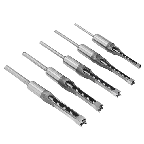 Respicefinem 5Pcs Woodworking Square Drill Bit HSS Square Countersink Bit Kit With 1 4in 5 16in 3 8in 7 16in 1 2in For Woodworking Home Decorating And Construction Site Respicefinem 5Pcs Woodworking Square Drill Bit HSS Square Countersink Bit Kit With 1 4in 5 16in 3 8in 7 16in 1 2in For Woodworking Home Decorating And Construction Site von Respicefinem