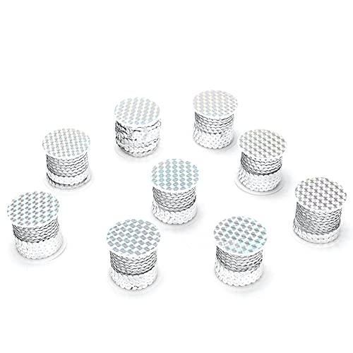 Respicefinem 9 Rollen 6 mm Paillettenschnur, 4,5 m, silberfarben, Kunsthandwerk, PVC-Stoff, zusätzliches dekoratives Accessoire, ideal für Kleidung und verschiedene Bastelprojekte (Silver) von Respicefinem