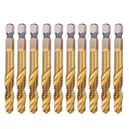 Respicefinem Antirust 10 0×8 0×2 0 10Pcs M8 Hss Schraube Tap Kit Hohe Stahl 6 8 Mm Bohrer Bits Sechskantschaft Gewindeschneidwerkzeuge Hohe Härte Rostfreie Beschichtung von Respicefinem