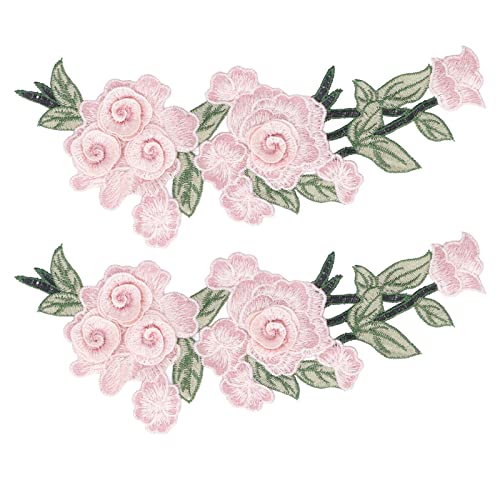 Respicefinem Bestickter Aufnäher, Blumen-Baumwolle, Umweltschutz, einzigartiges DIY-Kleidungszubehör für Westen und Hüte (Rosenate) von Respicefinem