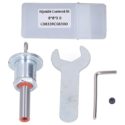 Respicefinem Countersink Drill Bit Alloy Steel Tapered Countersink Self Tapping Screw Drill Bit Tool with Adjustable Depth Stop for Wood Installation on Hardwood Softwood MDF Respicefinem Countersink Drill Bit Alloy Steel Tapered Countersink Self Tapping Screw Drill Bit Tool with Adjustable Depth Stop for Wood Installation on Hardwood Softwood MDF von Respicefinem