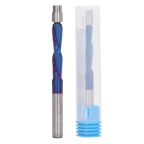 Respicefinem Flush Trim Bit Up Cutter CNC-Spiralfräser, 1/4-Schaft, Vollhartmetall mit Lager, ideal zum Pressen von Sperrholz, Eiche, MDF und Hartholzverarbeitung, geeignet für Respicefinem Flush Trim Bit Up Cutter CNC-Spiralfräser, 1/4-Schaft, Vollhartmetall mit Lager, ideal zum Pressen von Sperrholz, Eiche, MDF und Hartholzverarbeitung, geeignet für von Respicefinem