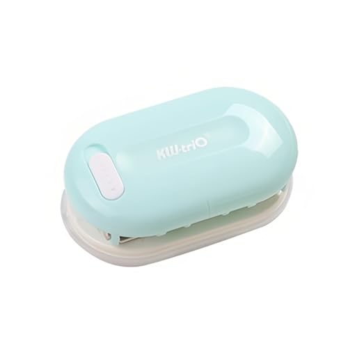 Respicefinem KW-triO 3 Hole Paper Punch Handheld Mini Loose Leaf Paper Puncher With 5.5mm Aperture And 5 Sheet Capacity Ideal For Notebook Scrapbook Diary Planner Calendars Agenda (Green) von Respicefinem